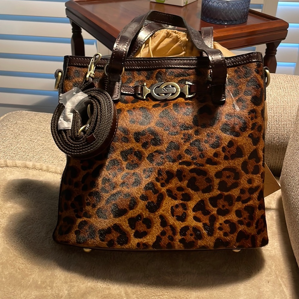 Patricia Nash Lundy Leopard Print Tote - NEW